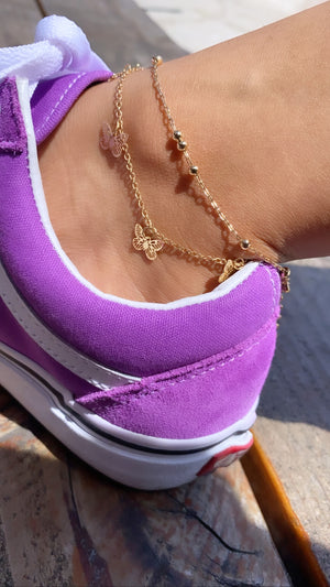 Mariposa anklet set