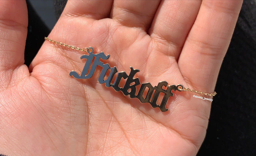 F OFF necklace