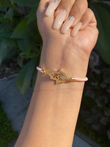 Pink hamsa bracelet
