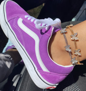 Queen butterfly anklet