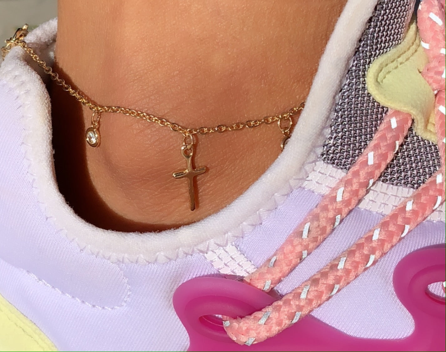 Cross anklet