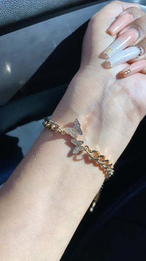 Butterfly anklet bracelet
