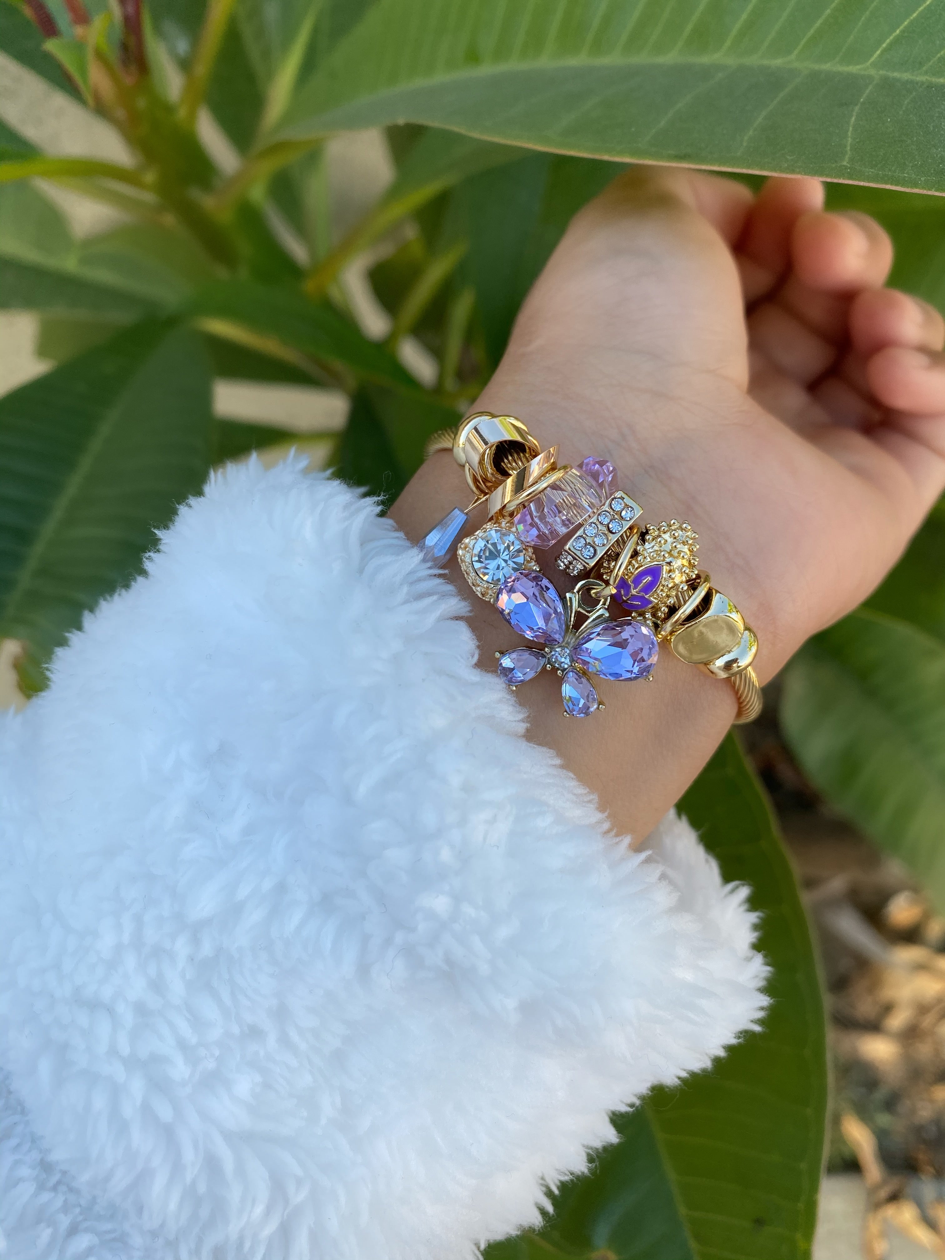 Butterfly charm bracelet