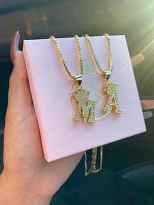 3D BABE INITIAL NECKLACE