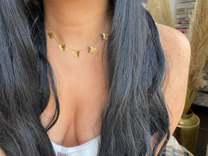 Butterfly necklace choker