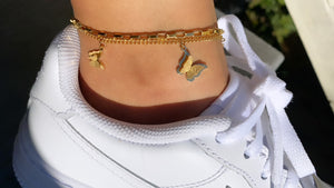 4D butterfly anklet